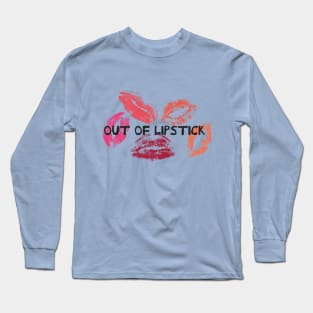 Out Of Lipstick With Lips Graphic illustration Long Sleeve T-Shirt